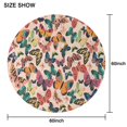 thumbnail image 6 of Beige Butterfly Colorful Pattern Round Tablecloth 60"x60",Wrinkle Wipeable Table Cloth for Kitchen Dining Room Picnic Patio Party, 6 of 6