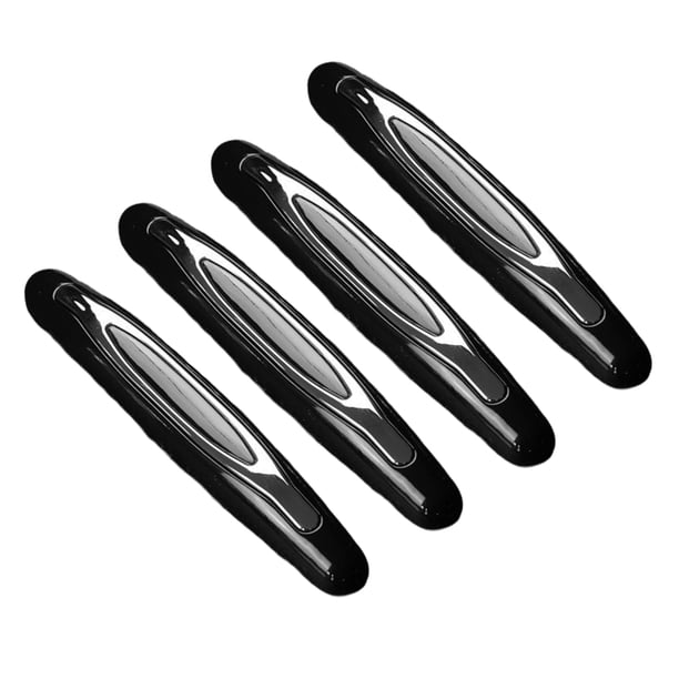 Scienceny 4 Uds. Protector de puerta de coche barra antiarañazos pegatinas de parachoques de goma protección de borde de puerta de coche estilo de Ventana automotriz Negro Scienceny VI022005-02