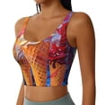 thumbnail image 2 of Pofeuu Trio Of Dripping Cones Print Sports Bra for Women Sexy Vest Yoga Running Gym Fitness Crop Bras Tops-X-Large, 2 of 8