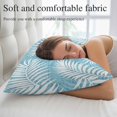 thumbnail image 5 of Teal Blue Palm Leaf Throw Pillow Cover 20 x 26 Inch Decorative Pillow Cover Summer Coastal Botanical Tropical Lumbar Pillowcase Seasonal Rectangle Cushion Case for Couch Sofa Bed Living Room, 5 of 9