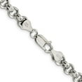 thumbnail image 6 of Auriga Fine Jewelry 925 Sterling Silver 6.5 mm Semi-solid Rolo Chain Necklace for Women 20", 6 of 6