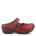 thumbnail image 2 of Spring Step L'Artiste Aneria Women's Mule Round Toe Clog - Hand-Painted Floral Laser Cut Leather - Adjustable Hook-and-Loop Strap Brushed with Gold Buckle, 2 of 2