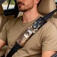 thumbnail image 4 of Xoenoiee Deer Americna Flag Maple Leaves Print Car Seat Covers Full Set of 5 for Women Men, Faux Leather Auto Seat Cover Protector with Seat Belt Covers and Center Console Cover, 4 of 7