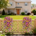 thumbnail image 4 of Artificial Hanging Flowers for Outdoor Planter UV Resistant Faux Spring Pansy Vine Plants Fake Hanging Floral Decor for Porch Patio Garden Window Box 75×20 cm Set of 1 Pack, 4 of 8