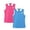 2-Red/Blue, variant on Girls School Uniform Short Printed Sleeveless Polo Shirt,2-Pack,8-9Y