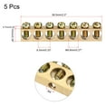 thumbnail image 2 of Uxcell Terminal Ground Bar Screw Block Barrier Brass 7 Positions 58.5mmx5.7mmx10mm for Electrical Distribution 5 Pack, 2 of 5