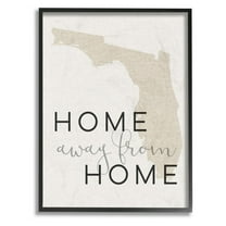 The Stupell Home Decor Collection Home Sweet Florida Typography Framed Wall Art