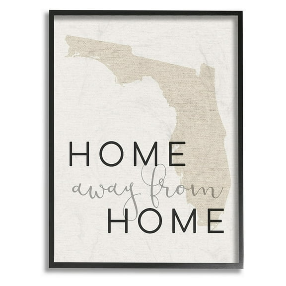 The Stupell Home Decor Collection Home Sweet Florida Typography Framed Wall Art