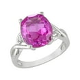 thumbnail image 1 of 7.50 Carat (ctw) Lab-Created Pink Sapphire Infinity Ring in Sterling Silver, 1 of 4