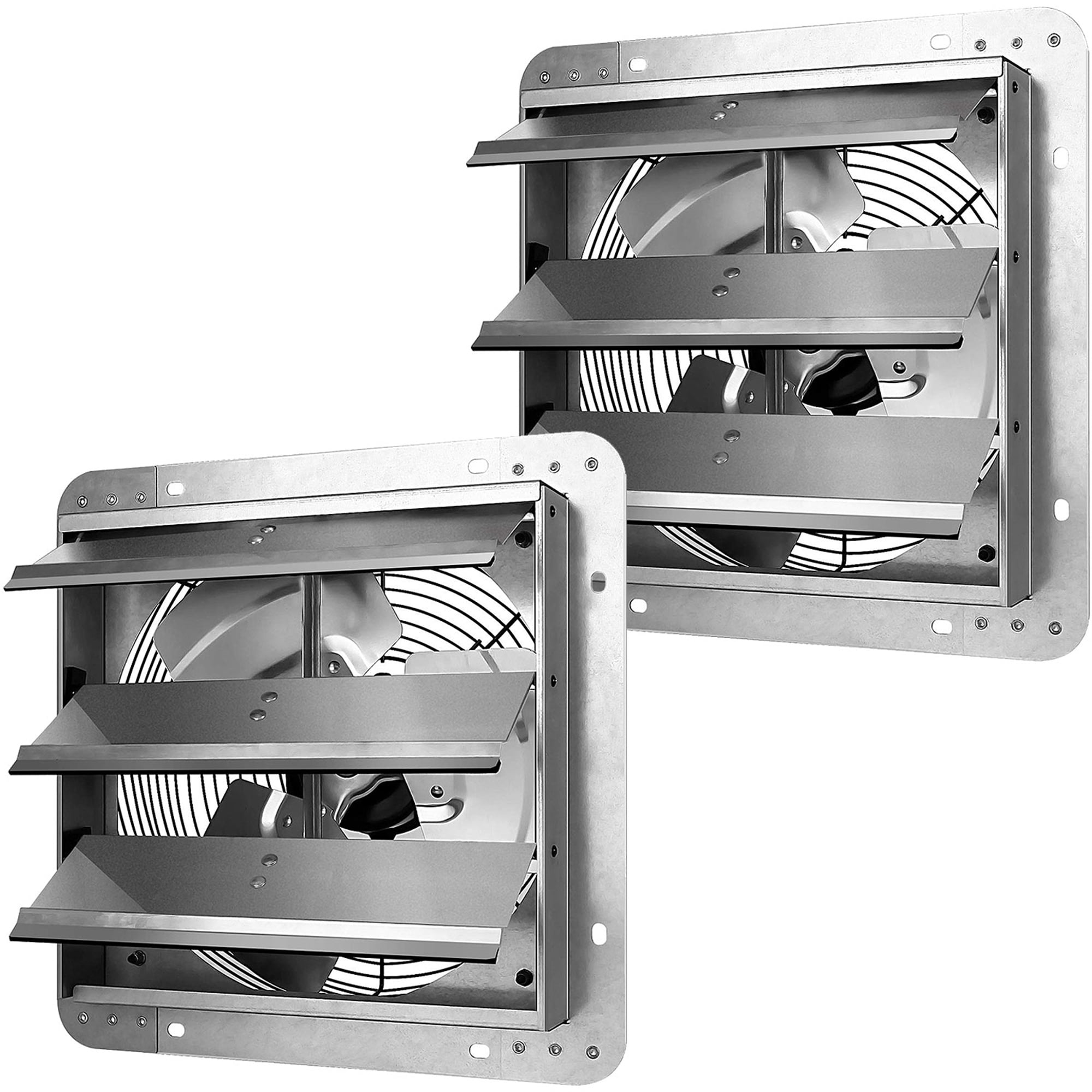 2 Pack 12 Inch Exhaust Fan, Aluminum High Speed Shutter Fan for Garage