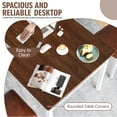 thumbnail image 4 of SESSLIFE 5 Pieces Dining Table Set, Modern Kitchen Table and 4 Chairs for Breakfast Small Spaces, Brown and White, 4 of 8