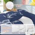 thumbnail image 4 of Anchor Duvet Cover Set Full Size Nautical Knot Navy Blue Soft Lightweight Comforter Covers 4 Piece Bedding Set with 1 Duvet Cover 1 Bed Sheet & 2 Pillow Shams, 4 of 8