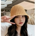 thumbnail image 3 of CoCopeaunts Women's Straw Bucket Hats Beach Sun Hats Straw Fisherman Hats Vacation UV Protection Summer Casual Breathable Hats Vacation, 3 of 8