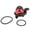 Red, variant on NFTIGB Bicycle Alarm Bell Cycling Handlebar Horn Aluminum Bike Ring Bell for Adults Kids Mountain Road Folding Bikes Loud Clear Sound (1.9 inches / 4.8 cm) - Black