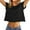 Black, variant on MIXUE Boho Tops For Women Summer Solid Color Round Neck Short Sleeve Mini Casual T Shirts Holiday Wear,Pink,XXL