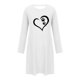 thumbnail image 4 of HongQid Women's Sleepshirt Dress Comfortable Nightshirt Nightgown Long Sleeve Love Heart Graphic Sleepwear, 4 of 6