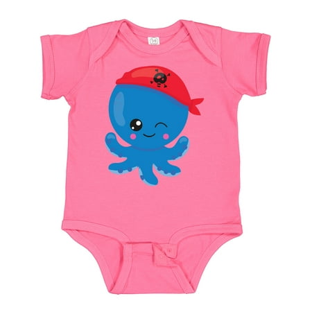 

Inktastic Pirate Octopus Cute Octopus Little Octopus Boys or Girls Baby Bodysuit