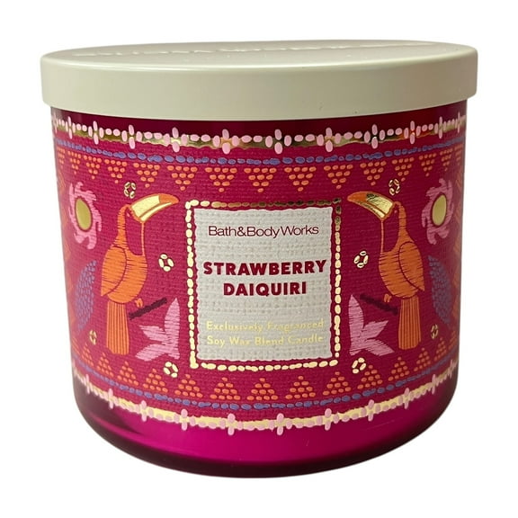 Bath & Body Works Strawberry Daiquiri Scented 3 Wick Candle 14.5 oz