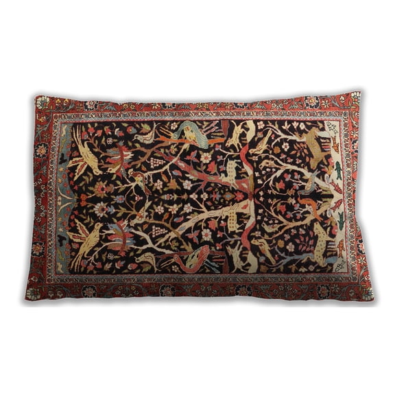 Ahgly Company Outdoor Rectangular Traditional Lumbar Throw Pillow, 13 inch by 19 inch