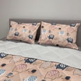 thumbnail image 2 of Animal Comforter & Sham Bedding Set, Zoo Creatures Funny Savannah Jungle Wilderness on Pastel Colored Back, 3 pcs Duvet Set Microfiber Filling Quilt, 5 Sizes, Peach Coral Night Blue, by Ambesonne, 2 of 4