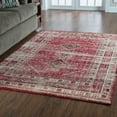 thumbnail image 2 of Linon Home Decor Serape Area Rug Collection, Red and Ivory, 5' x 7.6', 2 of 4