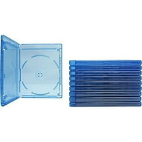 Mars Devices Standard Blu Ray Replacement Storage Cases, Blue, 10 Pack