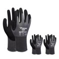 thumbnail image 5 of 3 pares de guantes de trabajo impregnados con nitrilo, guantes de seguridad para almacen de mantenimiento de jardineria, Negro Gris, S esquí esquí Gafas de esquí, 5 of 5