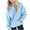 1#Light Blue, variant on Byoo Little Girls Casual Hoodie Solid Color Hooded Sweatshirt Kids Unisex Pullover Top