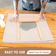 thumbnail image 4 of 12 Pcs Pottery Tools Teaching Set, Include 17inch Slab Roller 10 Pcs Wooden Rolling Pin Guides 1 Linen Tablecloth, 4 of 8
