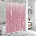 thumbnail image 6 of Red Ombre Shower Curtain, Waterproof Shower Curtains for Bathroom, Farmhouse Stripes Modern Abstract Art Washable Fabric Bathtub Curtain Set Bath Decor with 12 Hooks 72"x78", 6 of 8
