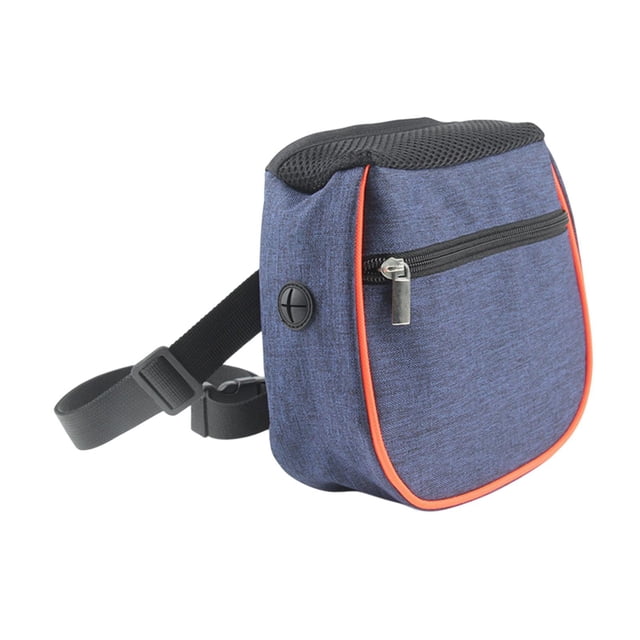 Bolsa de bocadillos para gatos, bolsa portátil de juguetes para perros para hacer senderismo, actividades al aire libre y trotar Azul oscuro