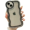 thumbnail image 6 of Designed for iPhone Case,Curly Wave Frame Pattern Camera Lens Protection Shockproof Protective Cover Phone Case (iPhone 13 Pro,Blue), 6 of 6