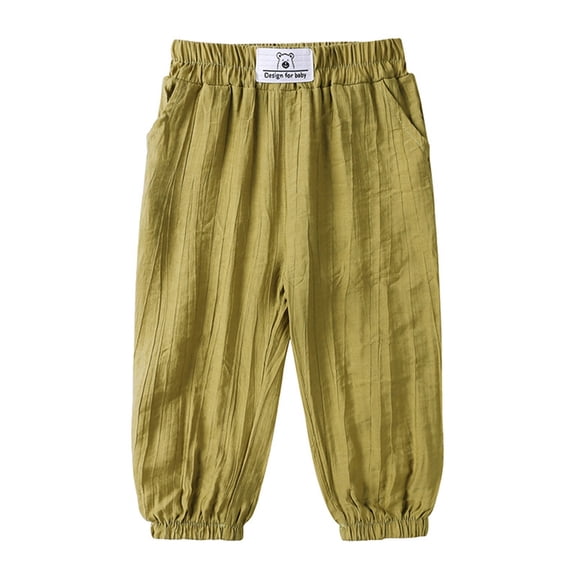 Boys Pants Toddler Casual Basic Soft Spring Summer Comfy Linen Bottoms