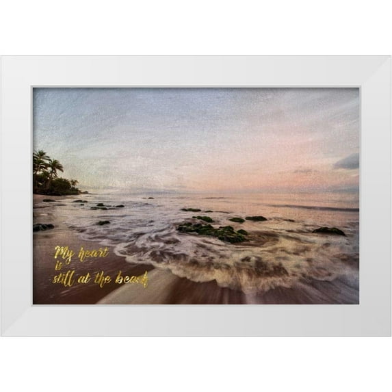 Murdock, Ramona 32x23 White Modern Wood Framed Museum Art Print Titled - Still at the Beach