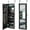 Black, variant on Gymax  Wall Door Mounted Lockable Jewelry Cabinet Armoire Organizer w/LED White