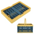 thumbnail image 3 of PP Material Multi-purpose 1.7x7.8x6.4in Toy Storage Basket, Clothes Organizer, For Bedroom Kitchen Blue Yellow, 3 of 8