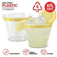 thumbnail image 3 of Stock Your Home 9oz Hard Plastic Party Cups 100 Pack - Gold Rim, 3 of 7
