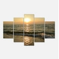thumbnail image 2 of Black Seascape in Morning Sunlight - Beach Photo Canvas Print, 2 of 3
