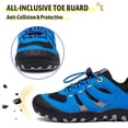 thumbnail image 3 of Zapatos de senderismo Mishansha para niños y niñas al aire libre, negro y azul, 3 of 7