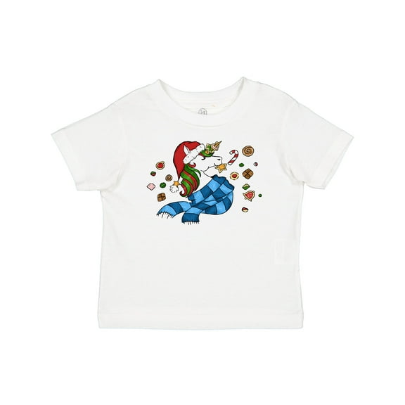 Inktastic Cute Christmas Unicorn with Cookies Boys or Girls Baby T-Shirt