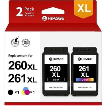 260XL 260 Ink for Canon 260/261 Ink for Canon Ink 260 for Canon Pixma TS5320 TS6420 TS6400 Printer (Black Tri-Color)