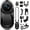 black, variant on Mini Body Camera Magnetic Chest & Neck Mount, Wearable Action Cam for Travel/Motorcycle