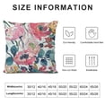 thumbnail image 5 of PHYHOO Spring Floral Pillow Covers  for Watercolor Pink Flowers Decor Throw Pillows Green Leaves Plant Outdoor Decorative Cushion Cases with Zipper for Couch Bed Decorations, 5 of 5
