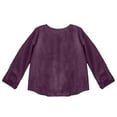 thumbnail image 4 of Fengqque Womens Long Sleeve V-neck Tops Cotton Linen Shirts Casual Loose Fit Blouses Boho Fashion Purple L(L), 4 of 6