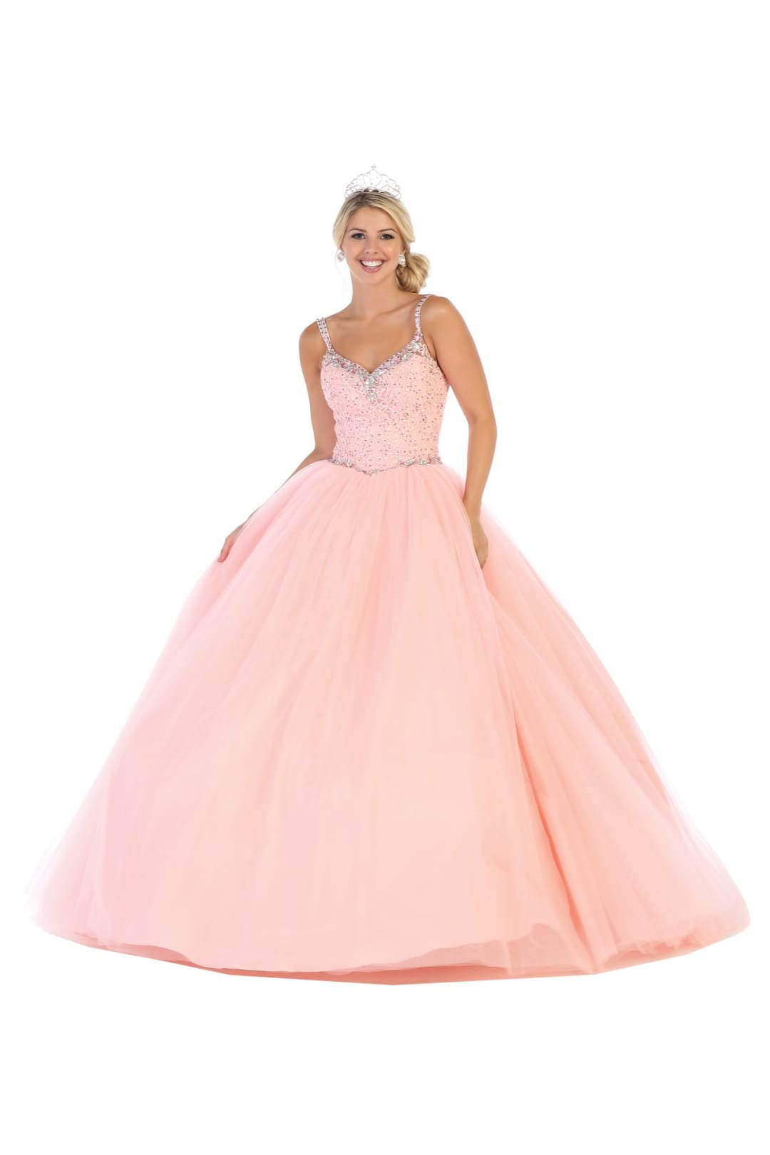 Formal Dress Shops Inc BEAUTY PAGEANT SWEET 16 GOWN Blush 4