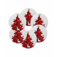 thumbnail image 7 of 15 Inch Round Placemats Set of 6, Red Christmas Tree Non Slip Heat Insulation PP Table Mats, Xmas Reindeer Modern Abstract Art Washable Place Mats for Kitchen Dining Party Table Decor, 7 of 7