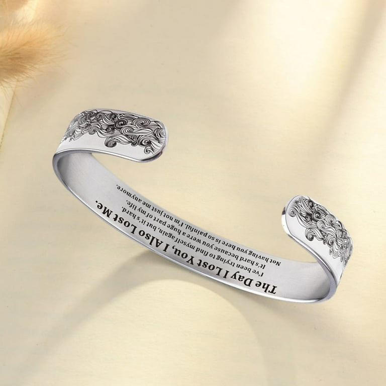 RnemiTe-amo Stainless Steel Bracelets for Women,Memorial Bracelet