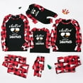 thumbnail image 2 of Snowman Family Christmas Pajamas Set, Plaid Matching Holiday Sleepwear Long Sleeve Tops & Pants Loungewear Black Red, 2 of 7