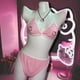 thumbnail image 1 of Sujetador de Hello Kitty para mujer, bragas de Anime, ropa interior bordada Y2K, ropa interior Kawaii de dibujos animados, parte trasera en T, Kuromi traje de baño, regalo de verano, 1 of 4
