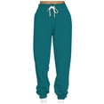 thumbnail image 2 of Patlollav Joggers for Womens Fleece Pants Casual Loose Sports Sweatpants Ankle Banded Trousers, 2 of 6